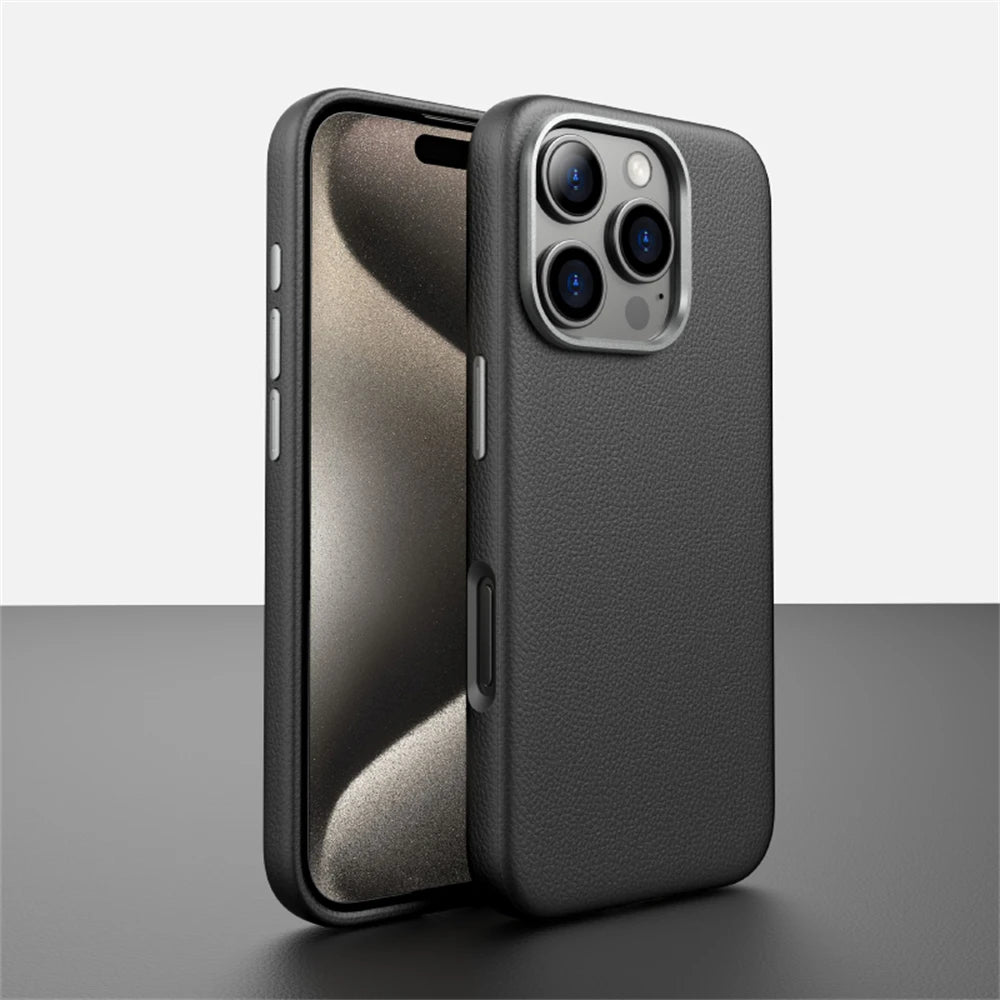 Luxury PU Leather Magnetic Case (for iPhone)