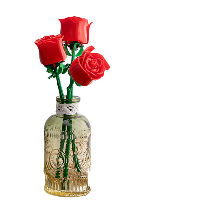 Eternal Flower Rose Building Block Set (LEGO compatible)