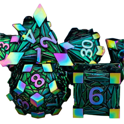 Fancy Metal DnD Dice Set
