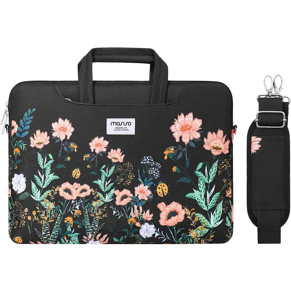 MOSISO Printed Laptop Shoulder Bag – 13–17.3 Inch