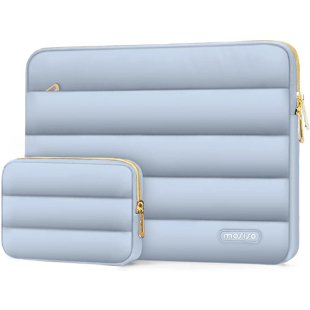Mosiso Puffy Laptop Bag and Pouch Combo