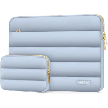 Mosiso Puffy Laptop Bag and Pouch Combo