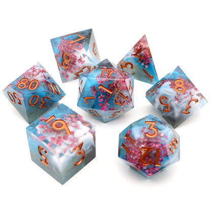 Floral Resin DND Dice Set