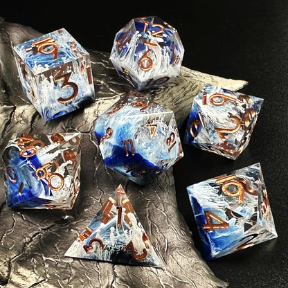 Ice Storm 7 pc Dice Set