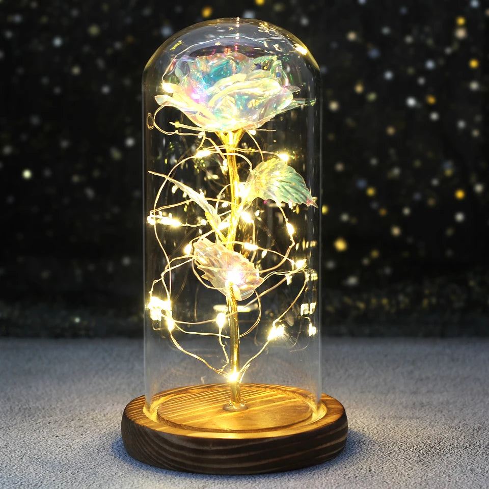 Beauty and the Beast Enchanted Rose Dome Light