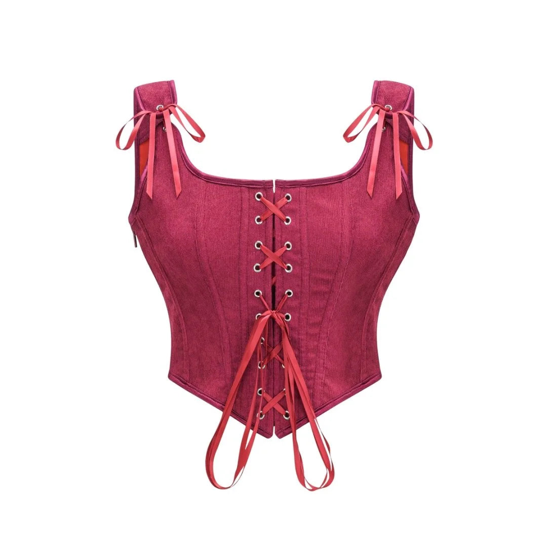 Victorian/Medieval Lace-Up Corset Women's Costume Top