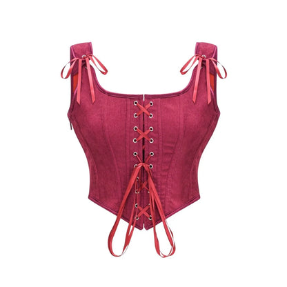 Victorian/Medieval Lace-Up Corset Women's Costume Top