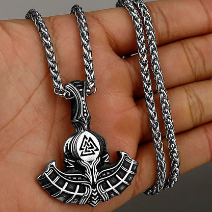 Nordic Viking Thor's Hammer Stainless Steel Necklace
