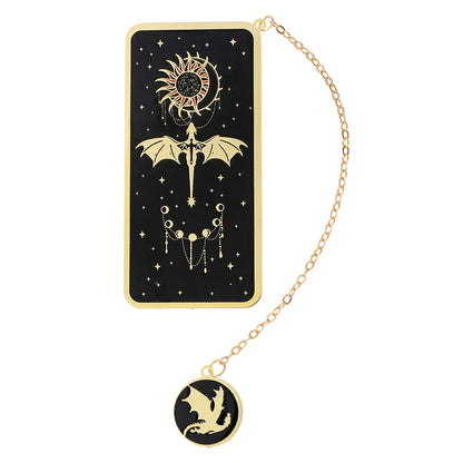 Metal Hanging Bookmark of Fourth Wing Dragons