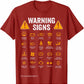 Funny Driving Warning Signs Men's Tee