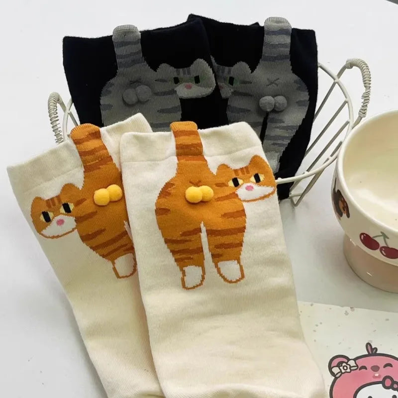 Cat Balls Funny Novelty Adult Socks