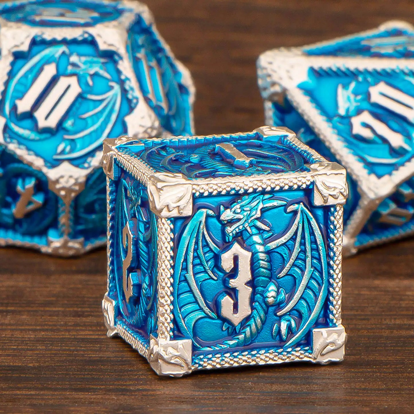 Dungeons and Dragons Metal Dice Set