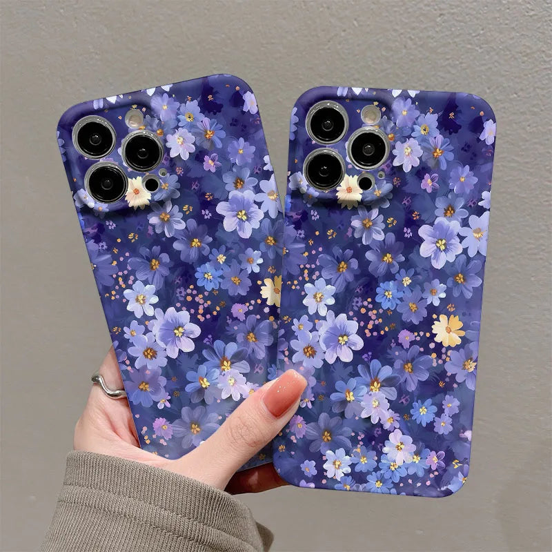 Purple Daisies Hard Plastic Phone Case (for iPhone)