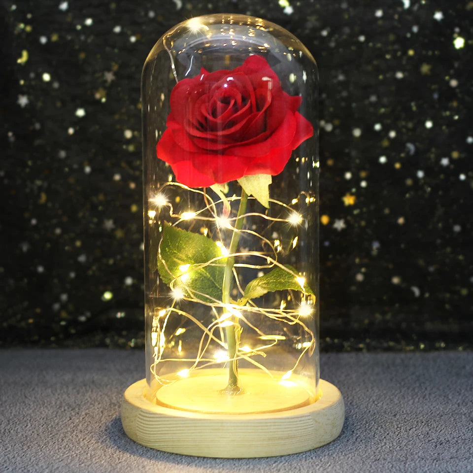 Beauty and the Beast Enchanted Rose Dome Light