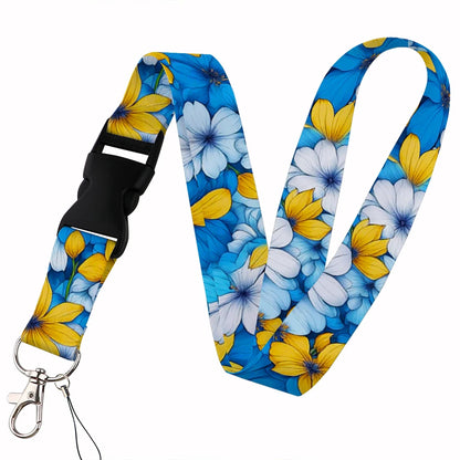 Beautiful Floral Work or School Lanyards
