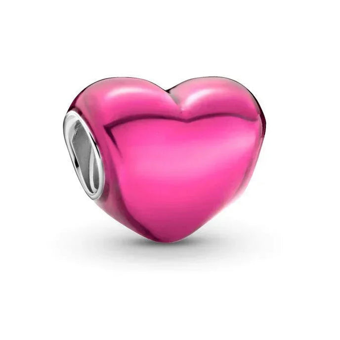 Romantic Hearts Sterling Silver Bracelet Charm