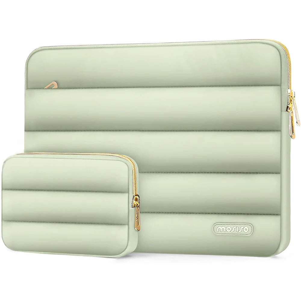 Mosiso Puffy Laptop Bag and Pouch Combo