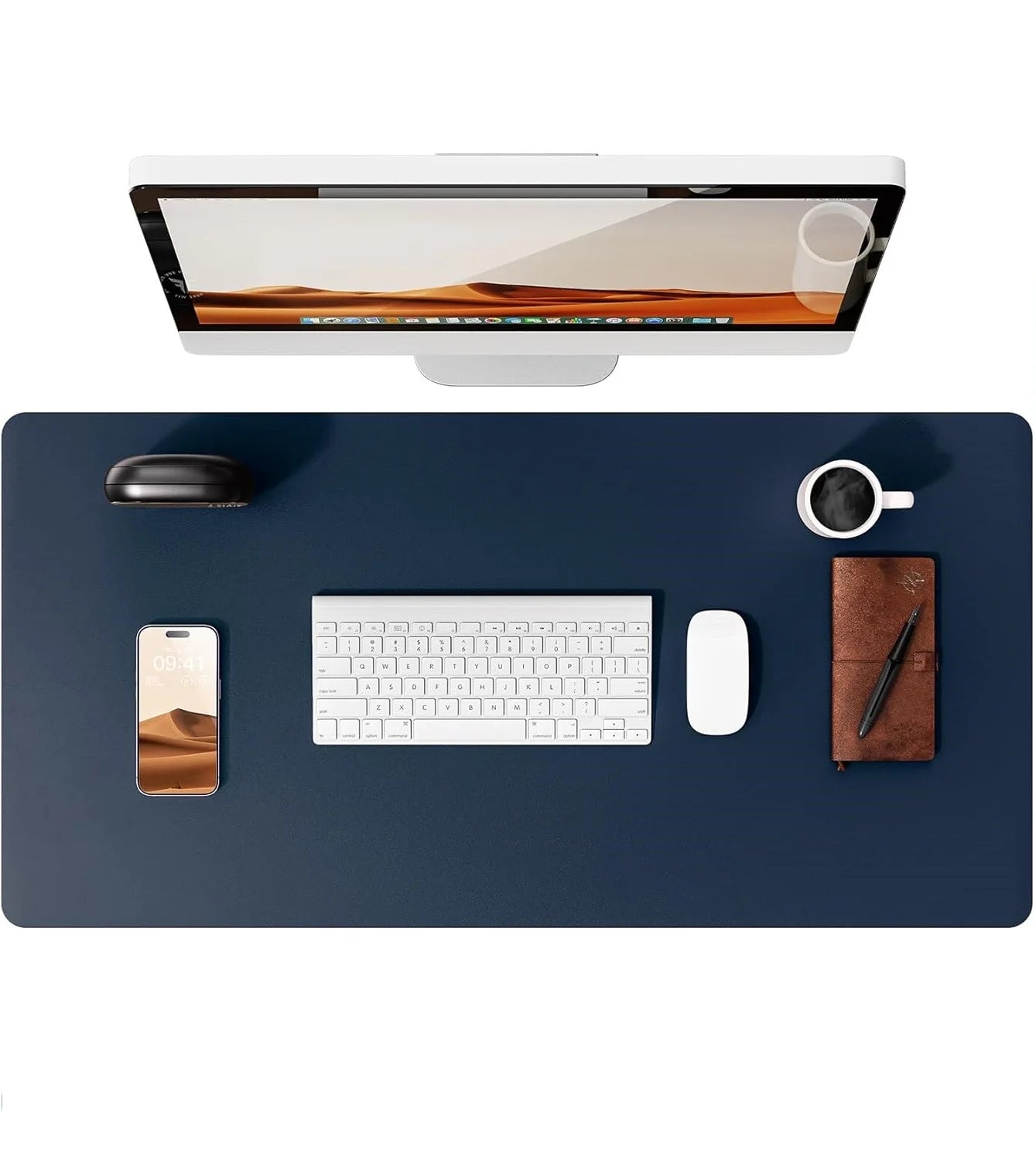 Large Colourful PU Leather Office Desk Mat