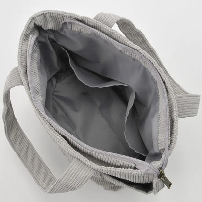 Corduroy Tote Bag with Snoopy