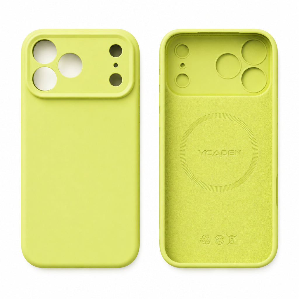Yellow liquid silicone case for iPhone