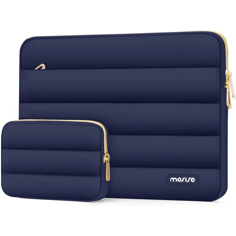 Mosiso Puffy Laptop Bag and Pouch Combo