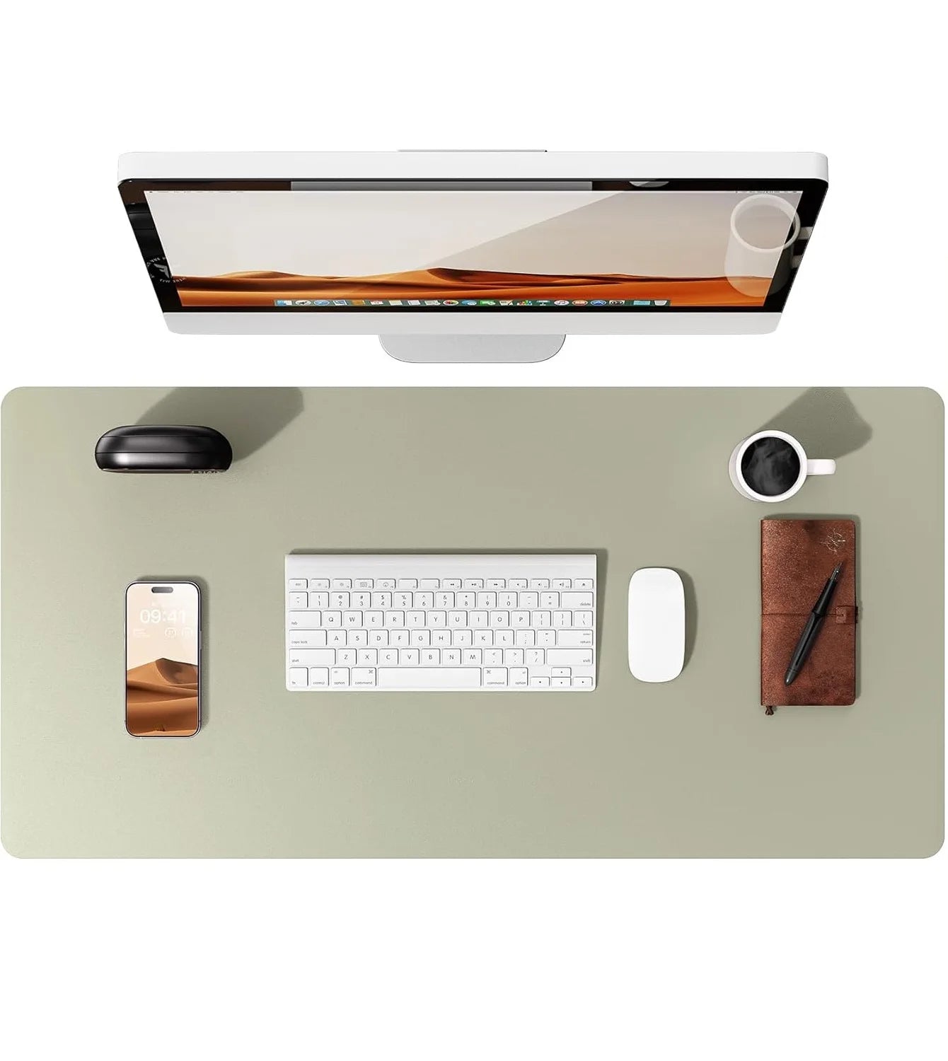 Large Colourful PU Leather Office Desk Mat