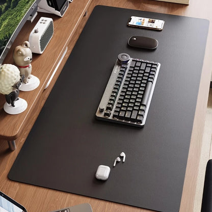 Solid Colour PU Leather Waterproof Desk Mat