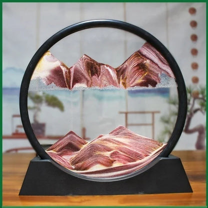3D Moving Sand Art Glass Desk Stand