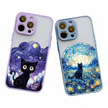 Black Cat Artistic Night Phone Case (for iPhone)