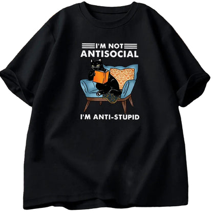 I'm Not Antisocial Funny Graphic Men's Tee