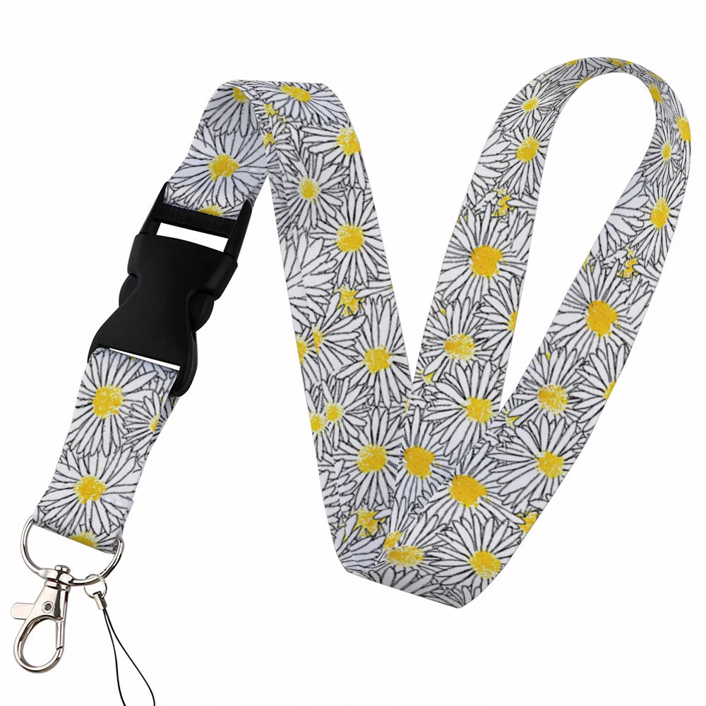 Beautiful Floral Work or School Lanyards