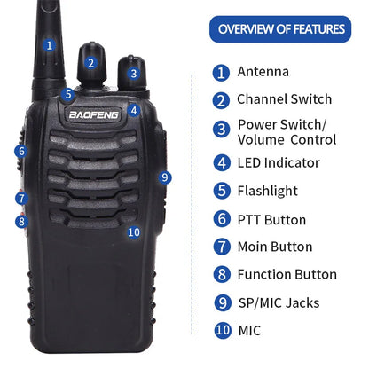 Baofeng BF-888S V2 Long Range Walkie Talkies