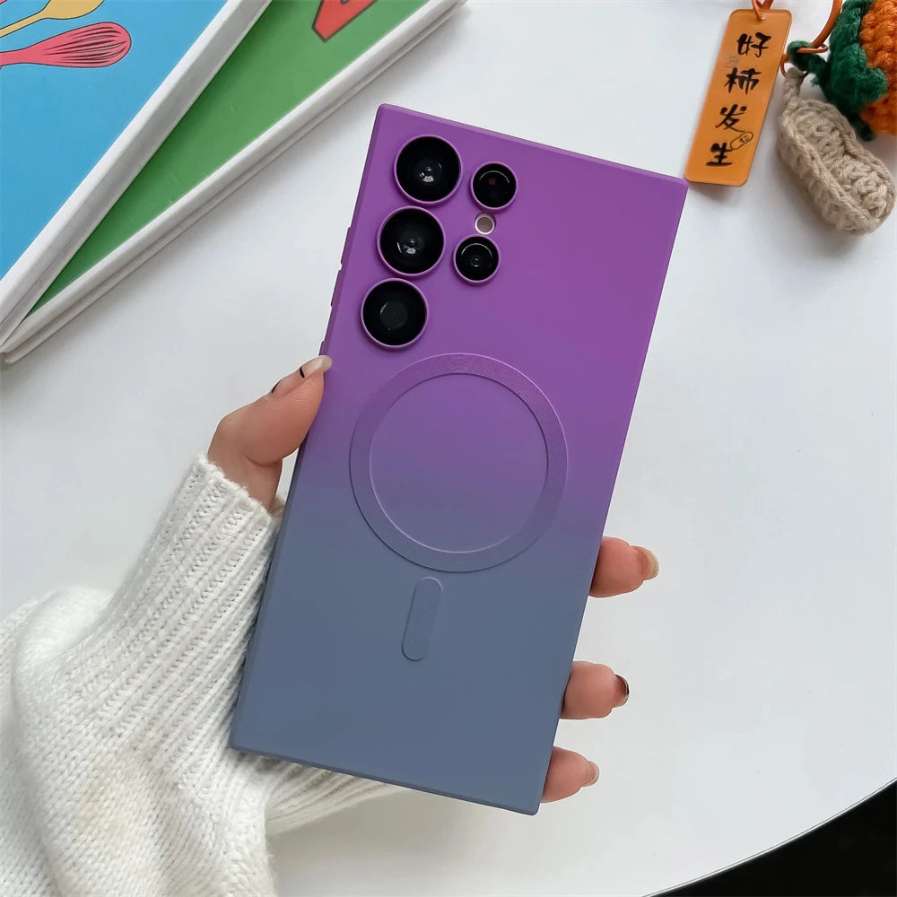 Gradient Colour Magnetic Charge Phone Case (for Galaxy)