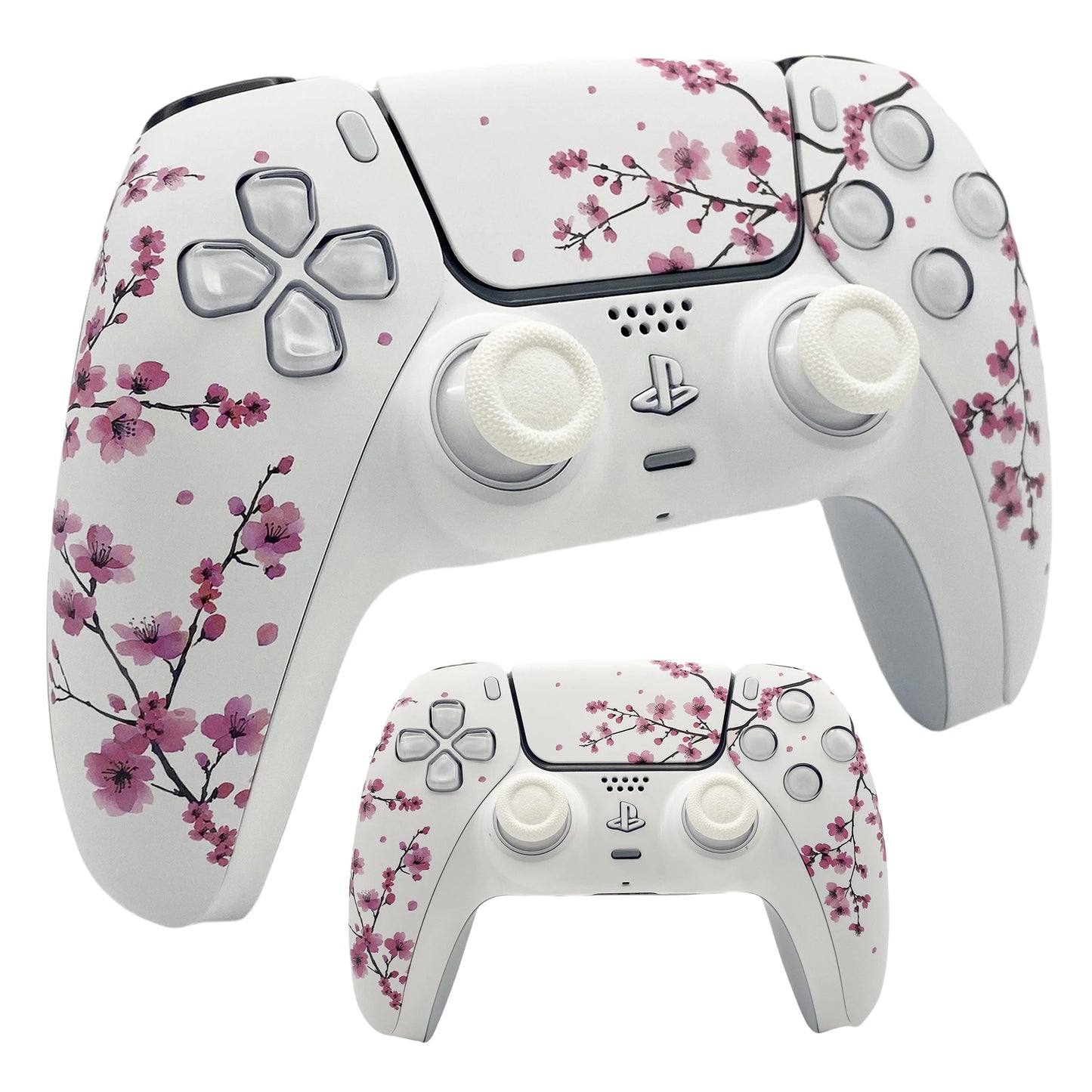 Pink Cherry Blossom PS5 Controller Cover