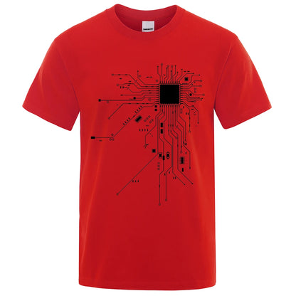 CPU Circuit Board Graphic T-Shirt – Unisex Cotton Tee