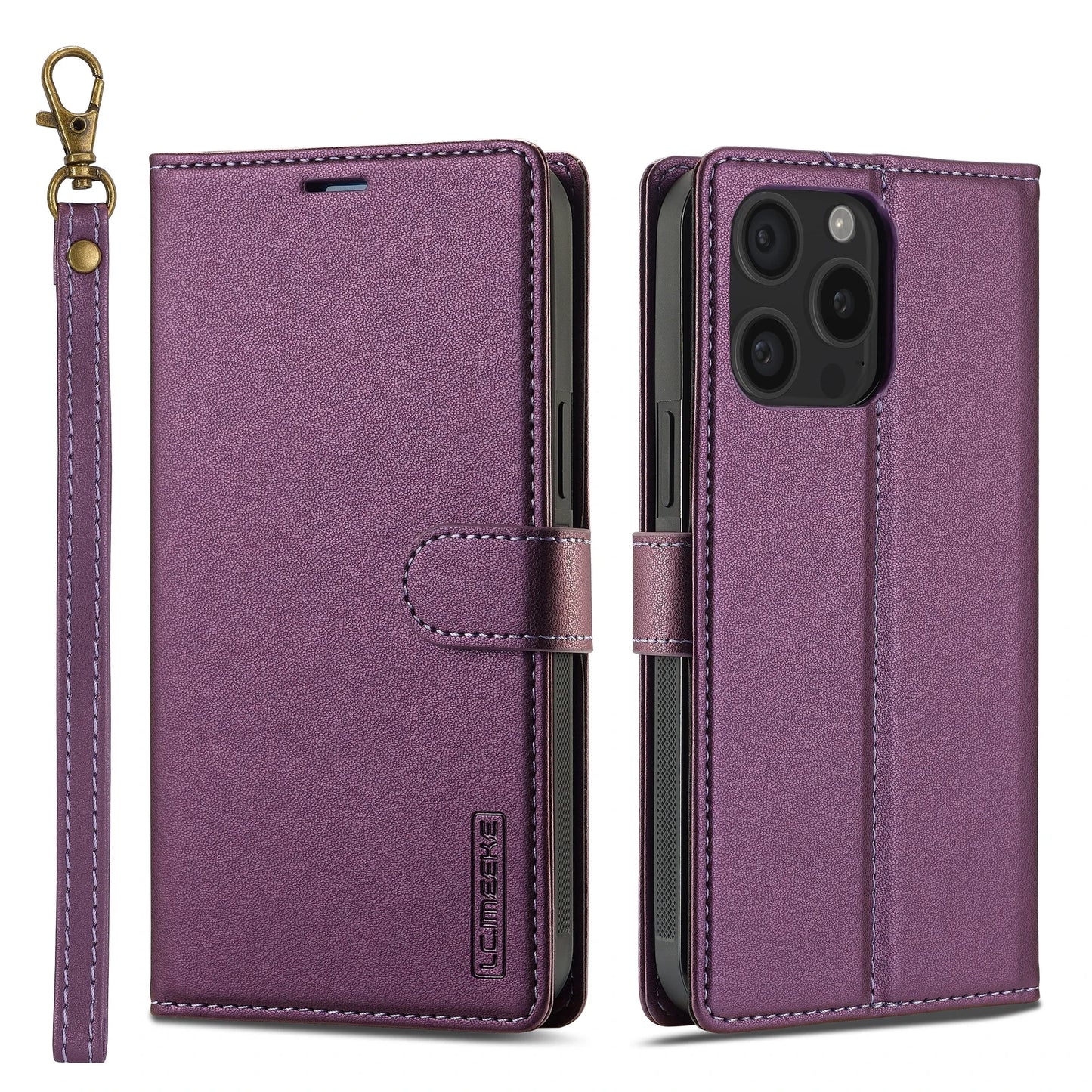 2 in 1 Leather Flip Removable iPhone Case