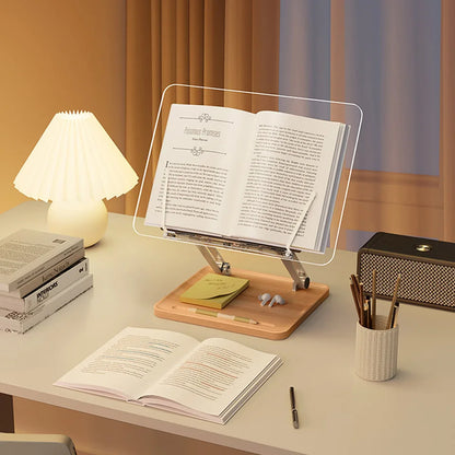 Wooden Tablet or Book Stand with Light
