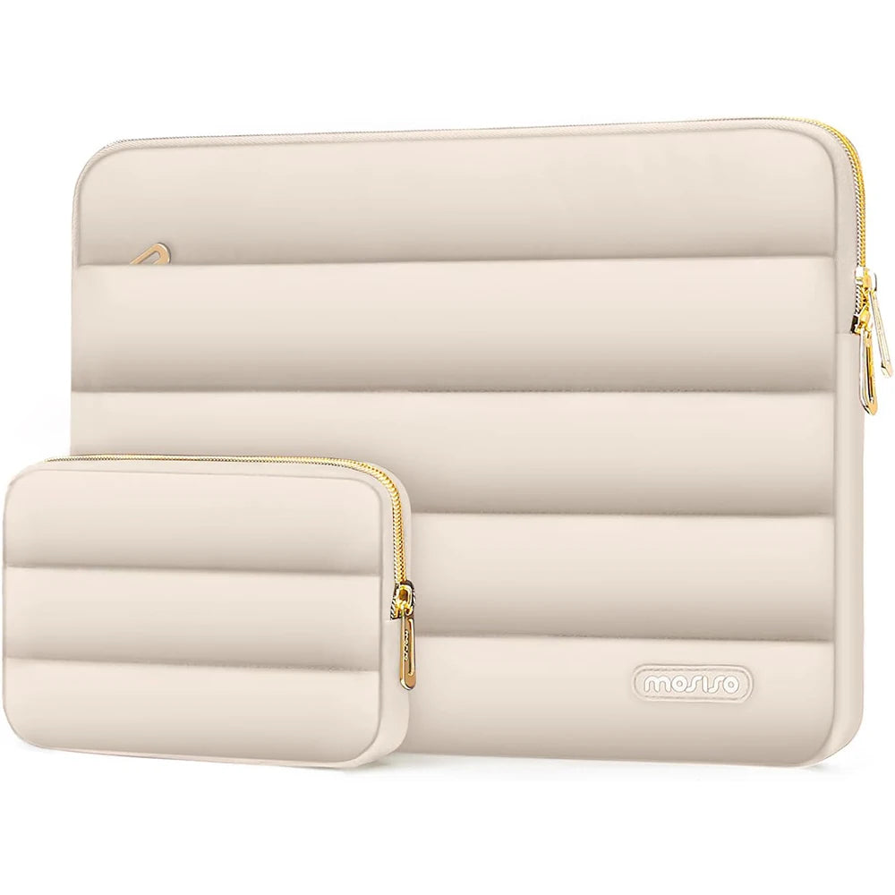 Mosiso Puffy Laptop Bag and Pouch Combo