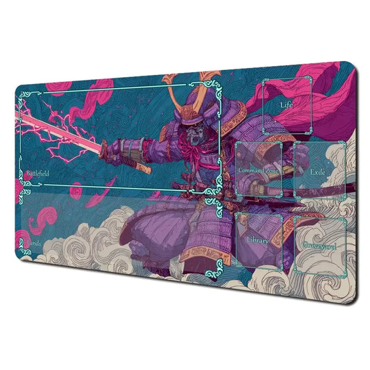 Colourful Samurai Art MTG  Desk Mat