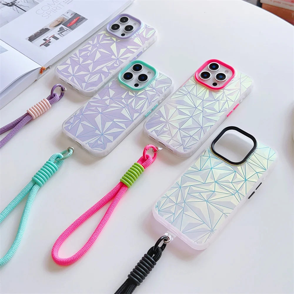 Colourful Laser Diamond iPhone Case