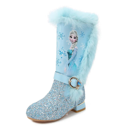 Disney Frozen Girls' Fluffy Winter Boots