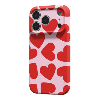Cute Love Heart iPhone Case – Hard Shockproof Bumper Cover