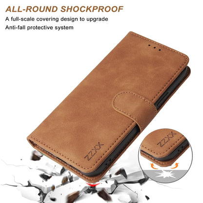 Protective Faux Leather Flip iPhone Case - Coffee