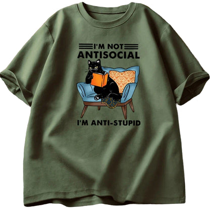 I'm Not Antisocial Funny Graphic Men's Tee