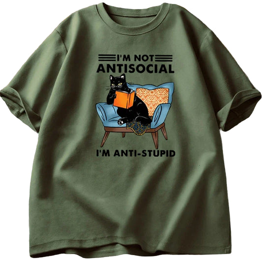 I'm Not Antisocial Funny Graphic Men's Tee