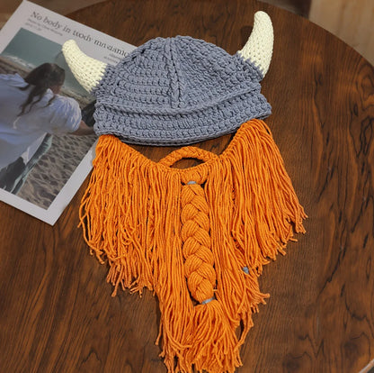 Viking Warrior Knit Beanie – Unisex Winter Hat