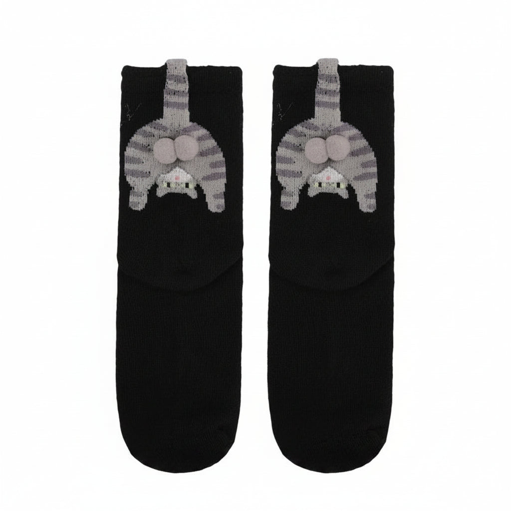 Cat Balls Funny Novelty Adult Socks