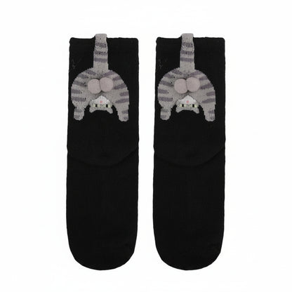 Cat Balls Funny Novelty Adult Socks