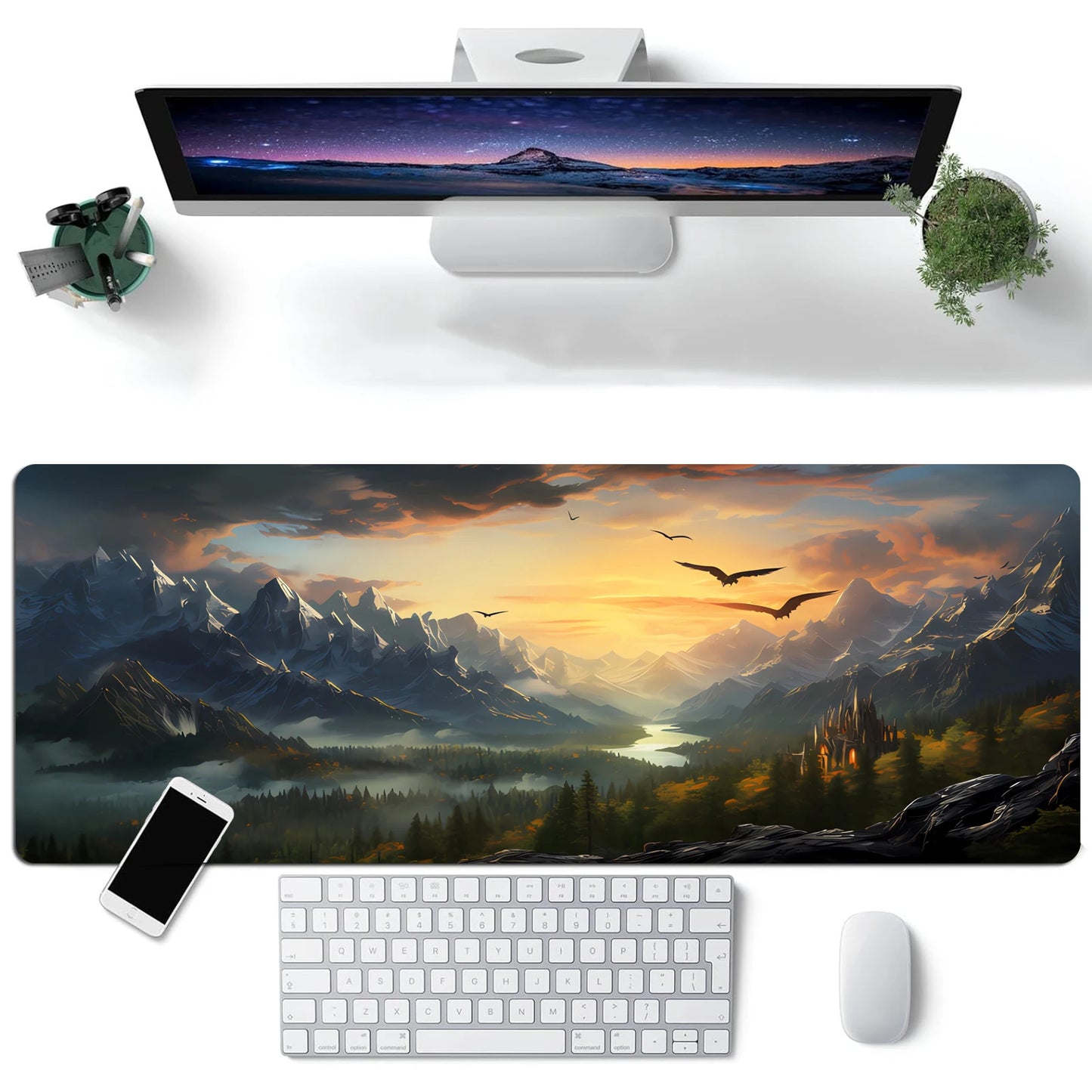 Mythical Fantasy Desk and Keyboard Mat
