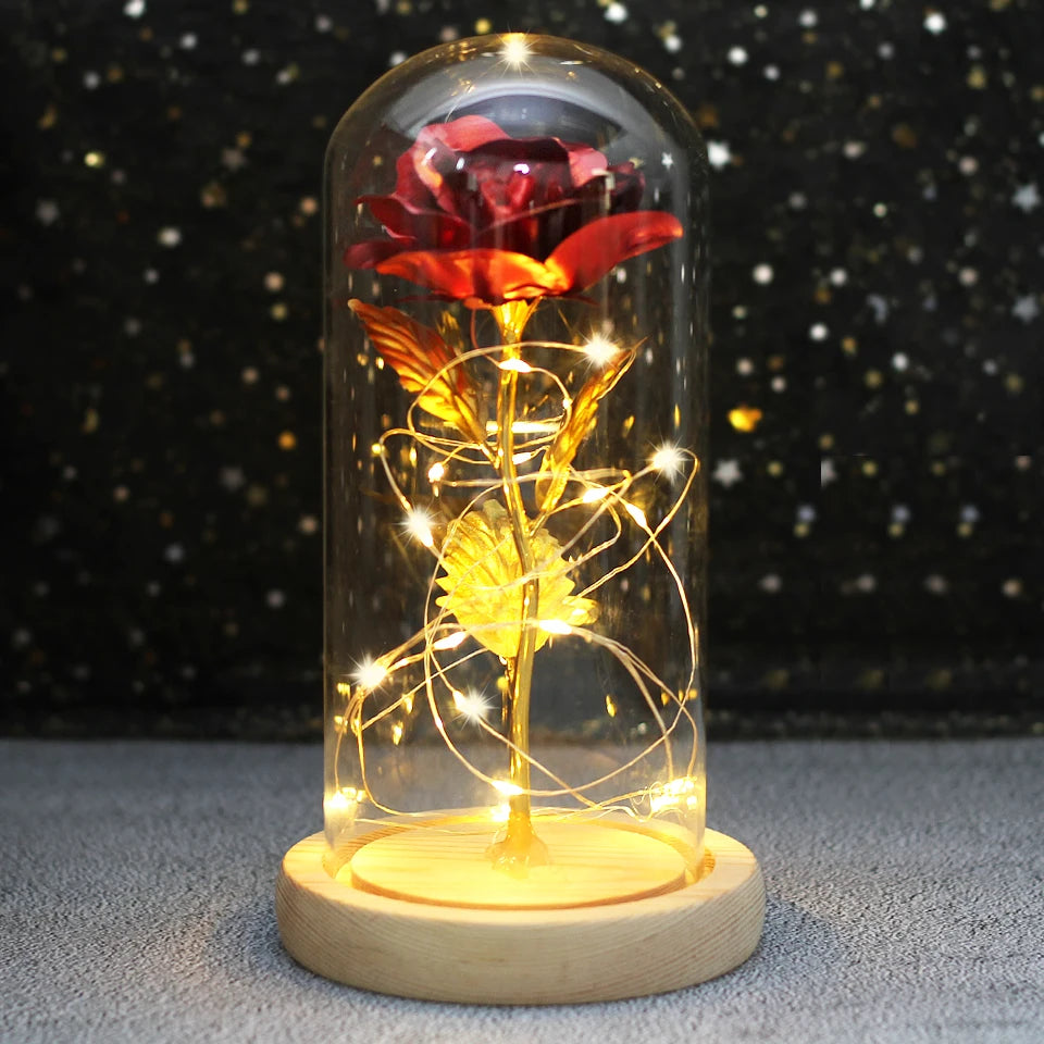 Beauty and the Beast Enchanted Rose Dome Light